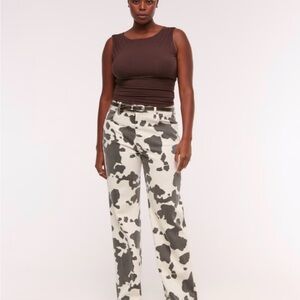 Abercrombie & Fitch Brown & White 90’s Straight Leg New With Tags